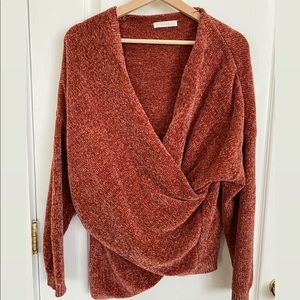 LUSH wrap top sweater